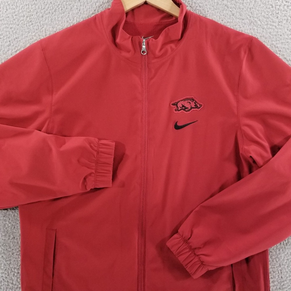 Arkansas Razorbacks Nike Jacket Medium Full Zip Performance Coach Sideline